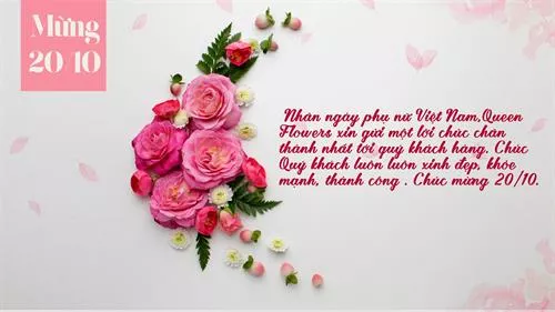 50+ Lời chúc ngày Phụ nữ Việt Nam 20/10 hay và ý nghĩa nhất - Queen Flowers